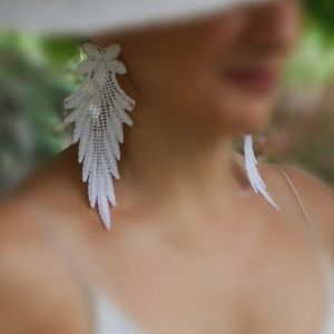 Lace Earrings - Statement Earrings